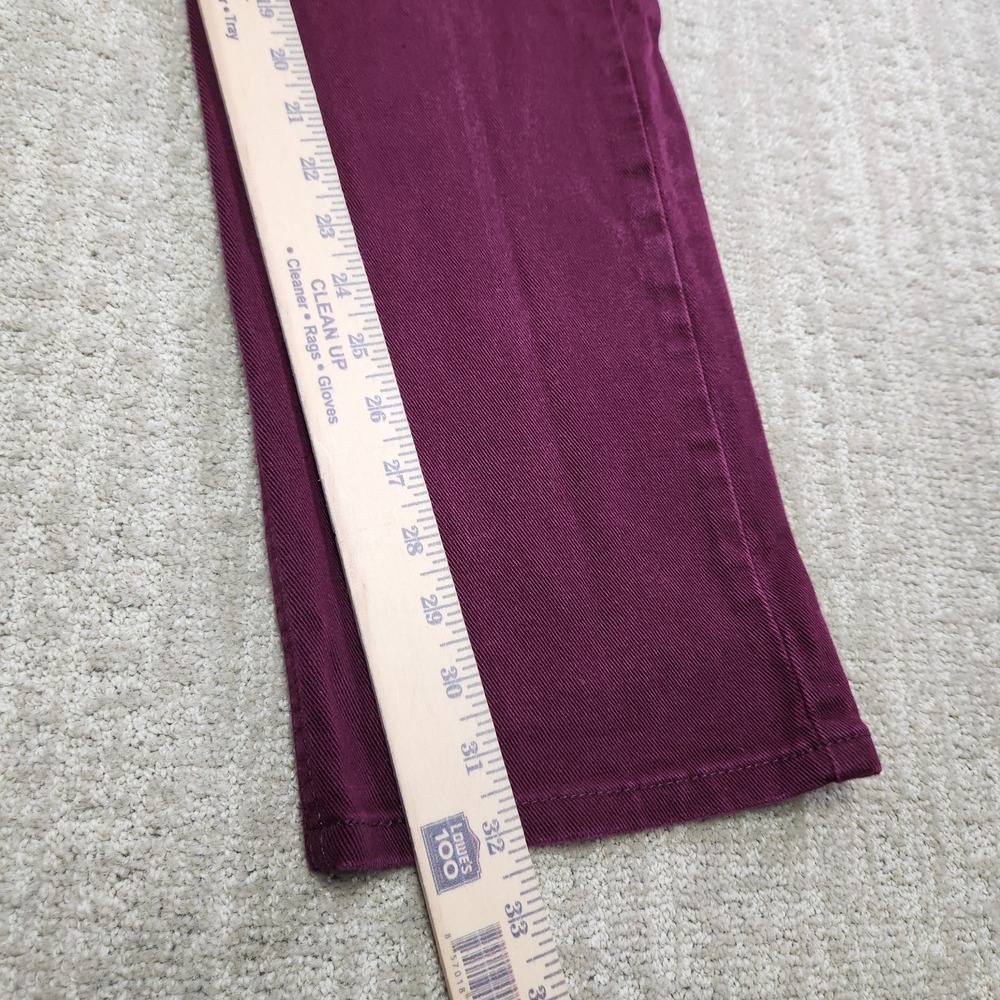 Levis 514 Jeans Men 36x32 Straight Leg Regular Fit Maroon Denim Stretch - Picture 8 of 13